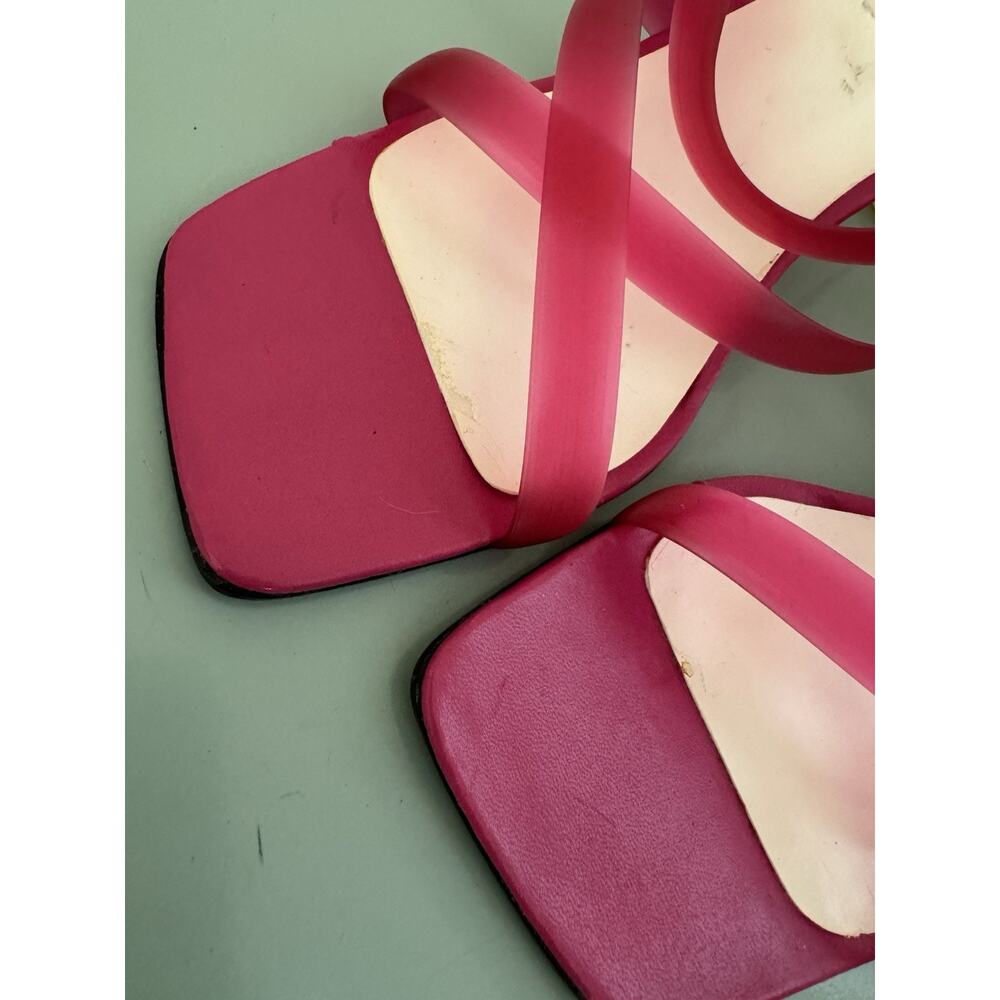 Vintage Sacha London Hot Pink Jelly Lucite‎ Heel Y2K Sz 7.5 - Picture 6 of 9